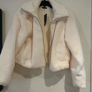 Wild Fable Cream Teddy Jacket with Fluffy Texture